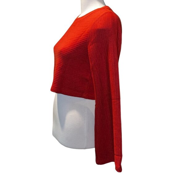 Band of the Free NWT Alize Rust Long Sleeve Crop Top Sz Medium Womens Orange - Picture 12 of 13